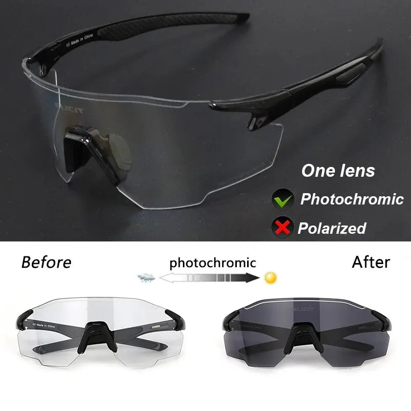 ELICIT Photochromic Polarized Sports Glasses Unisex UV400